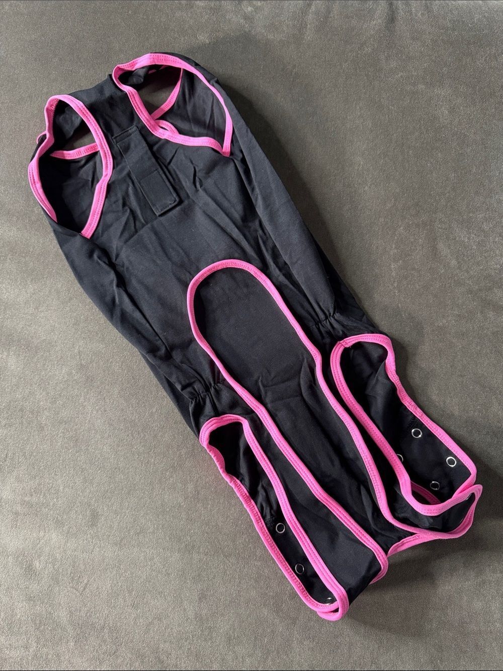 Dog Female Black Pink Post Operative Surgery Recovery Suit for Spaying XL NEW